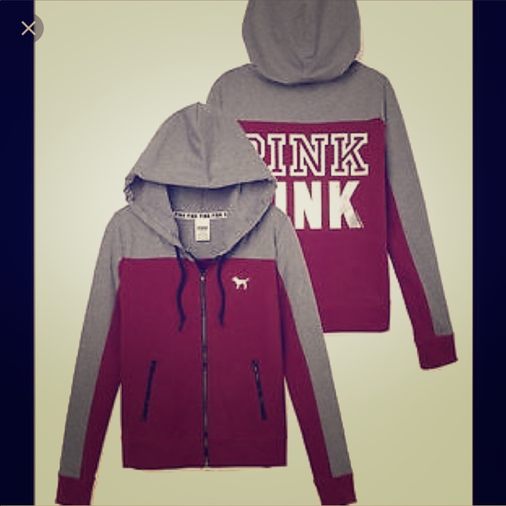 ISO maroon/gray perfect full zip hoodie